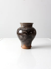 vintage studio pottery vase ca 1975