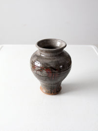 vintage studio pottery vase ca 1975