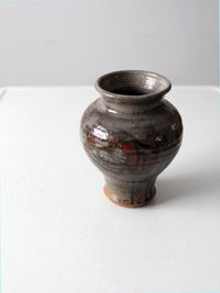 vintage studio pottery vase ca 1975