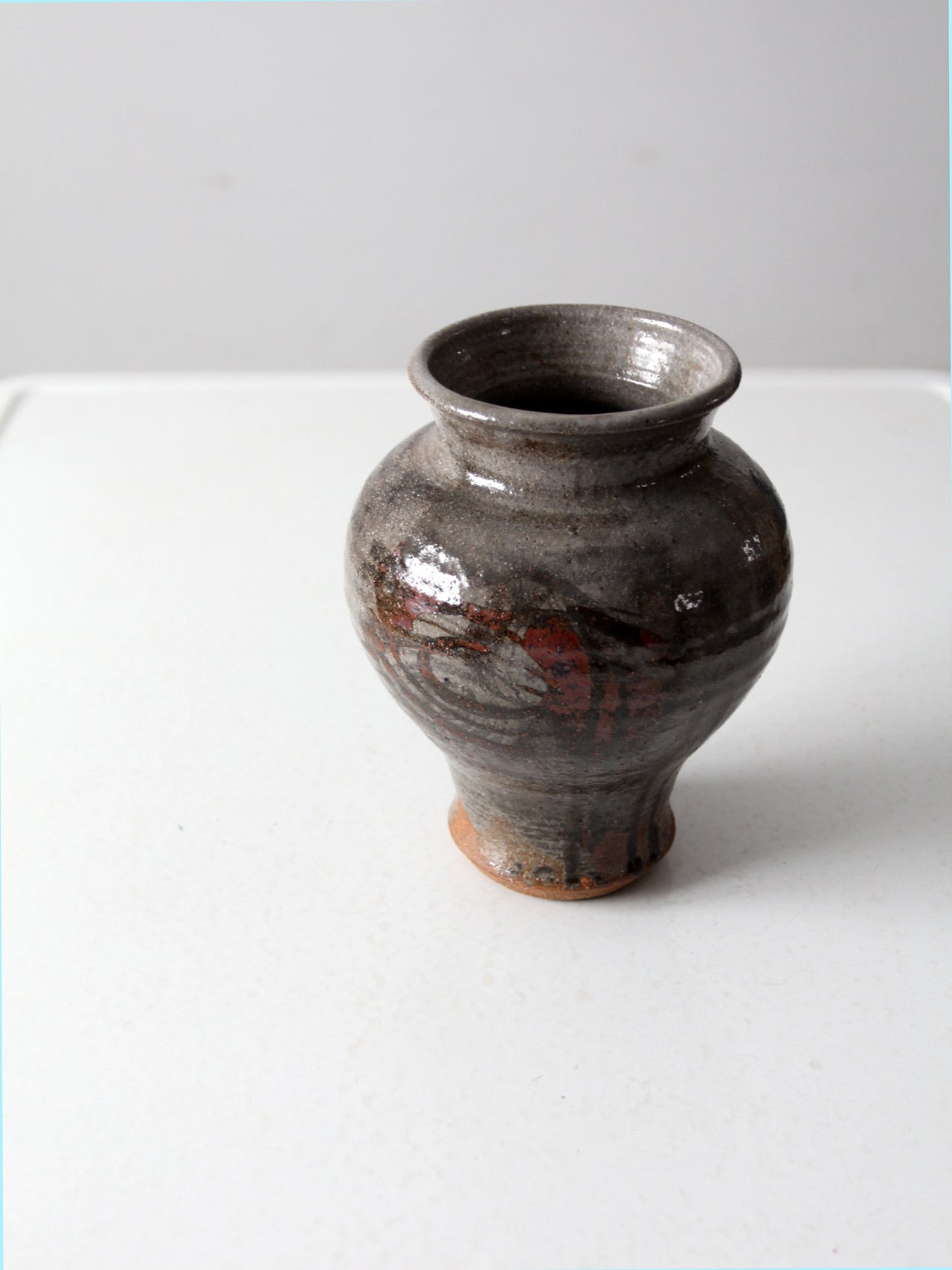 vintage studio pottery vase ca 1975