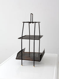 mid-century tiered metal stand