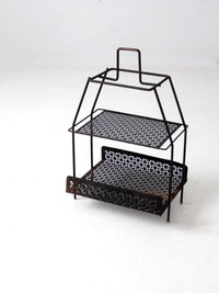mid-century tiered metal stand