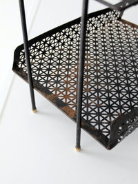 mid-century tiered metal stand