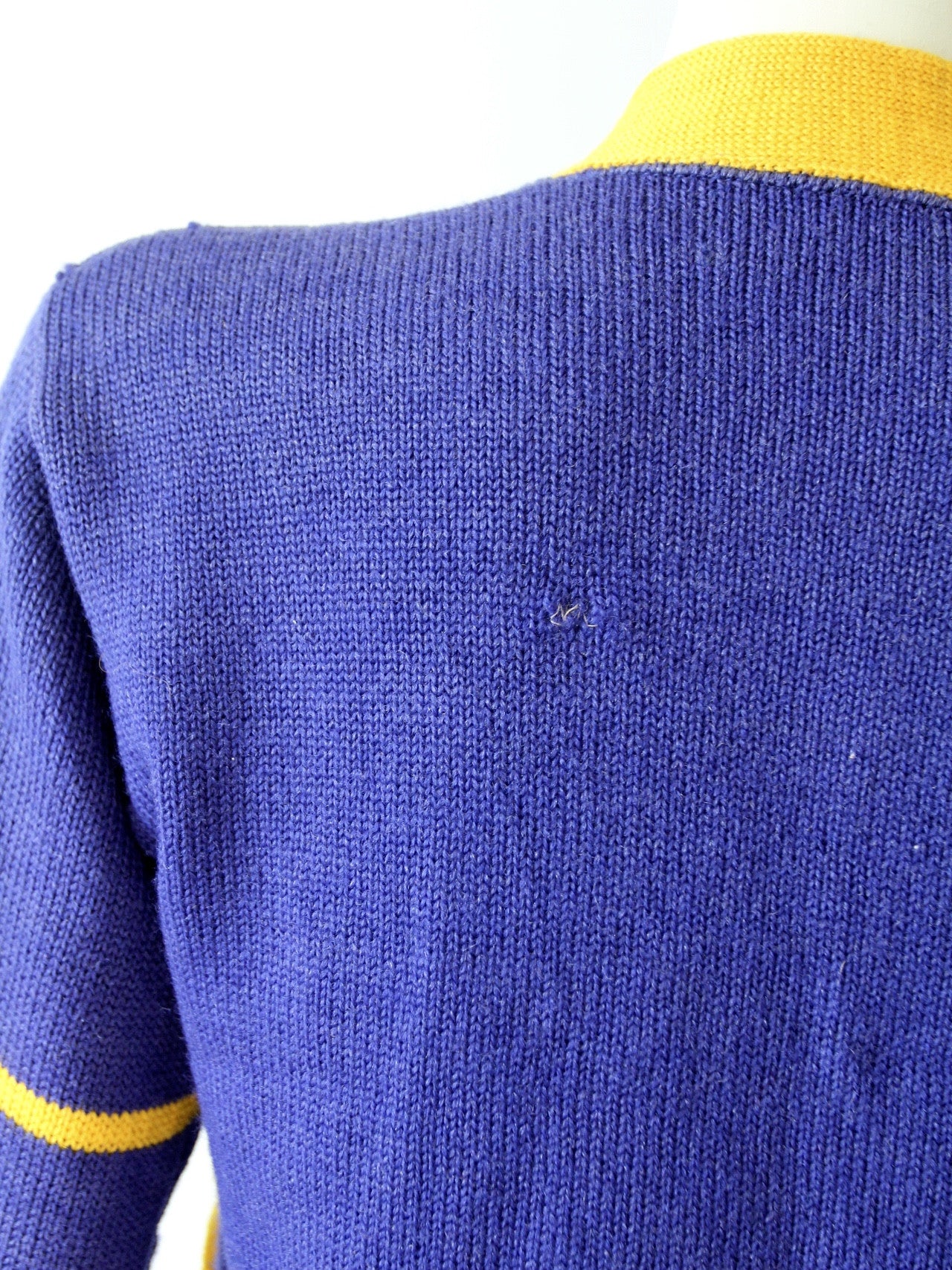 vintage 1950s school cheerleading cardigan sweater