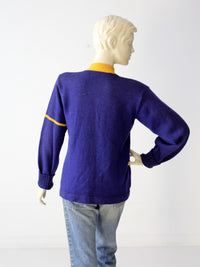vintage 1950s school cheerleading cardigan sweater