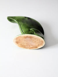 vintage ceramic leaf vase