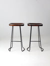 vintage hairpin leg stools pair