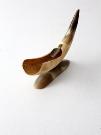 vintage horn ashtray