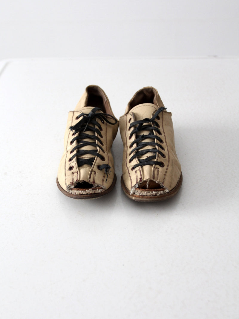 vintage Hyde bowling shoes with custom open toes