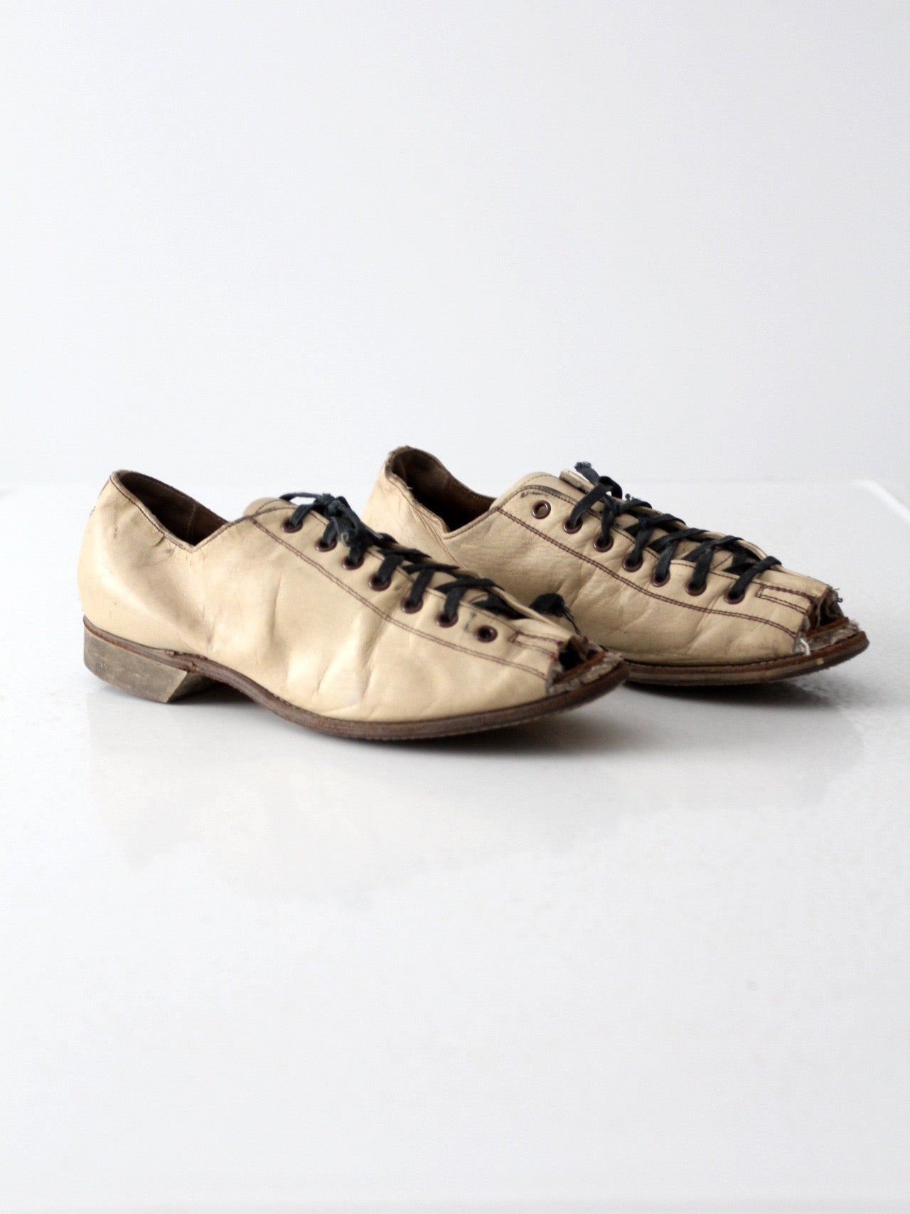vintage Hyde bowling shoes with custom open toes