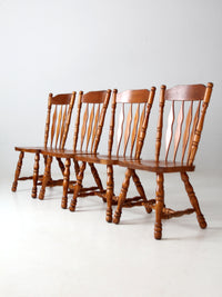 vintage oak dining chairs set of 4