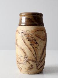vintage Rinquist studio pottery vase