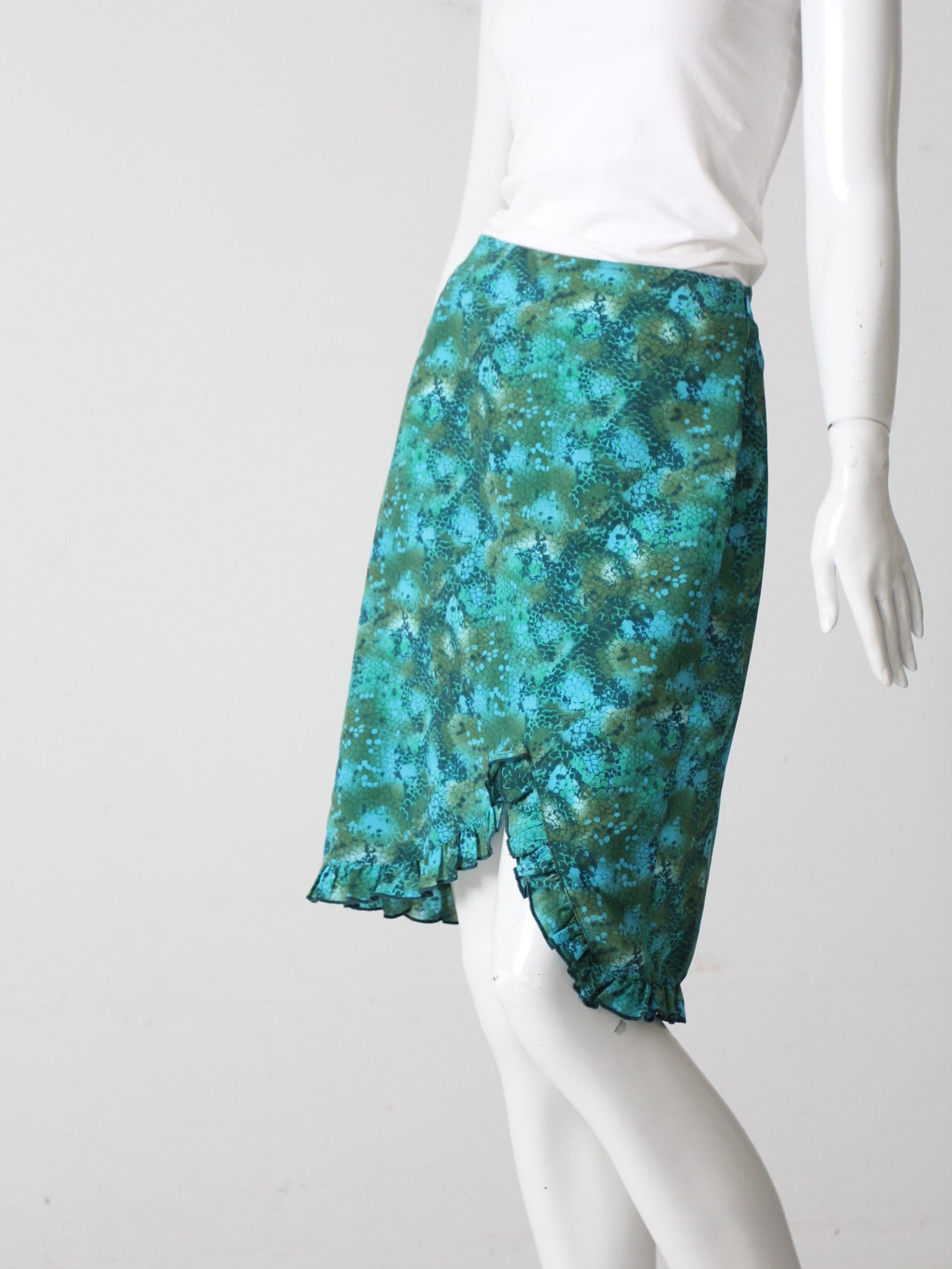 vintage 80s abstract print skirt