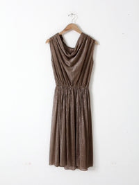 vintage 70s metallic dress