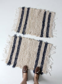 vintage hand loomed rug pair