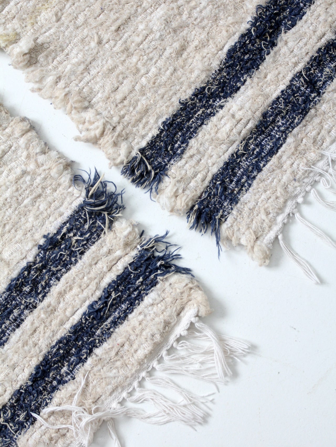 vintage hand loomed rug pair