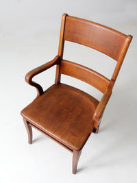 antique oak office chair