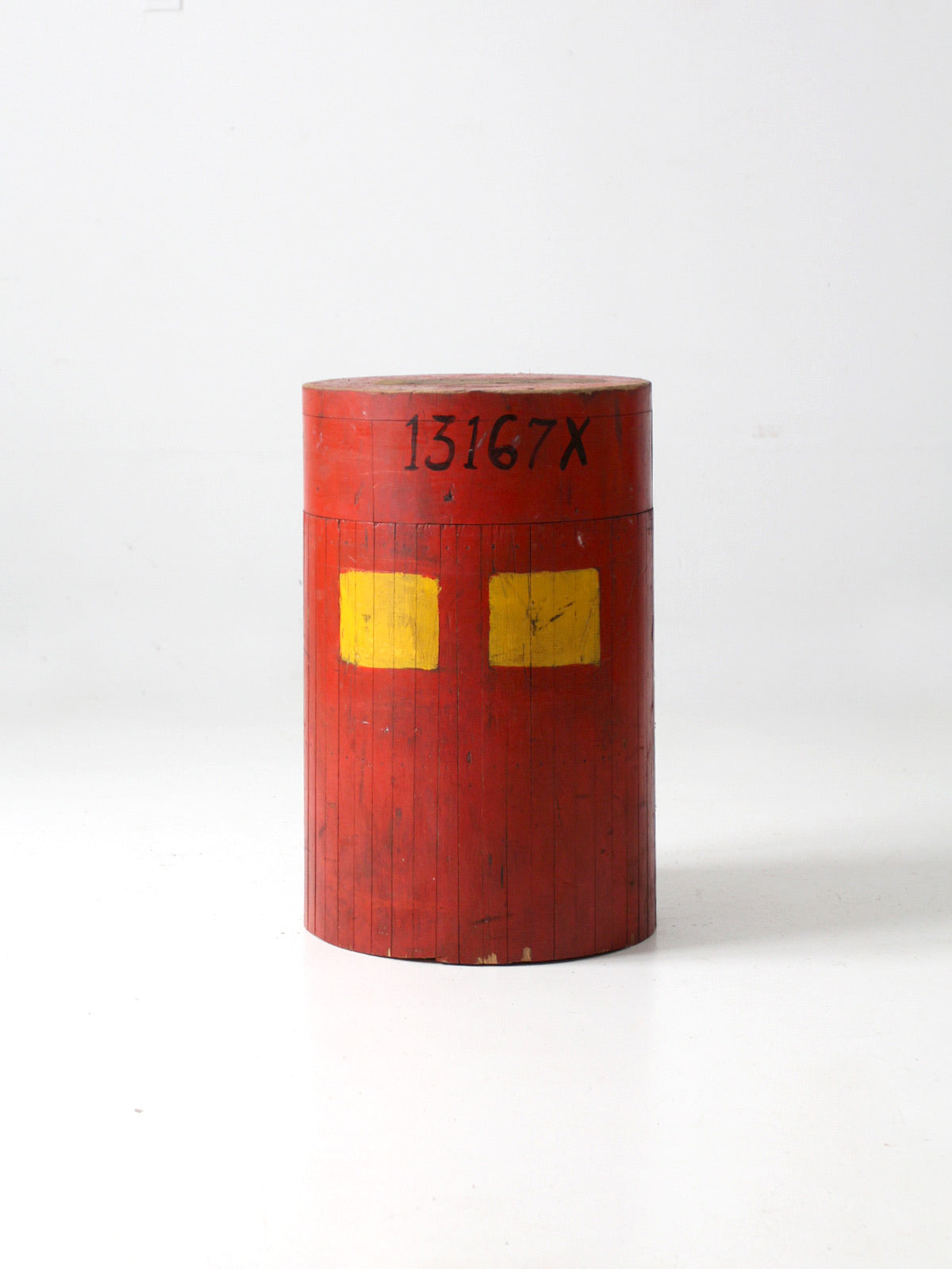 antique wooden foundry pedestal block