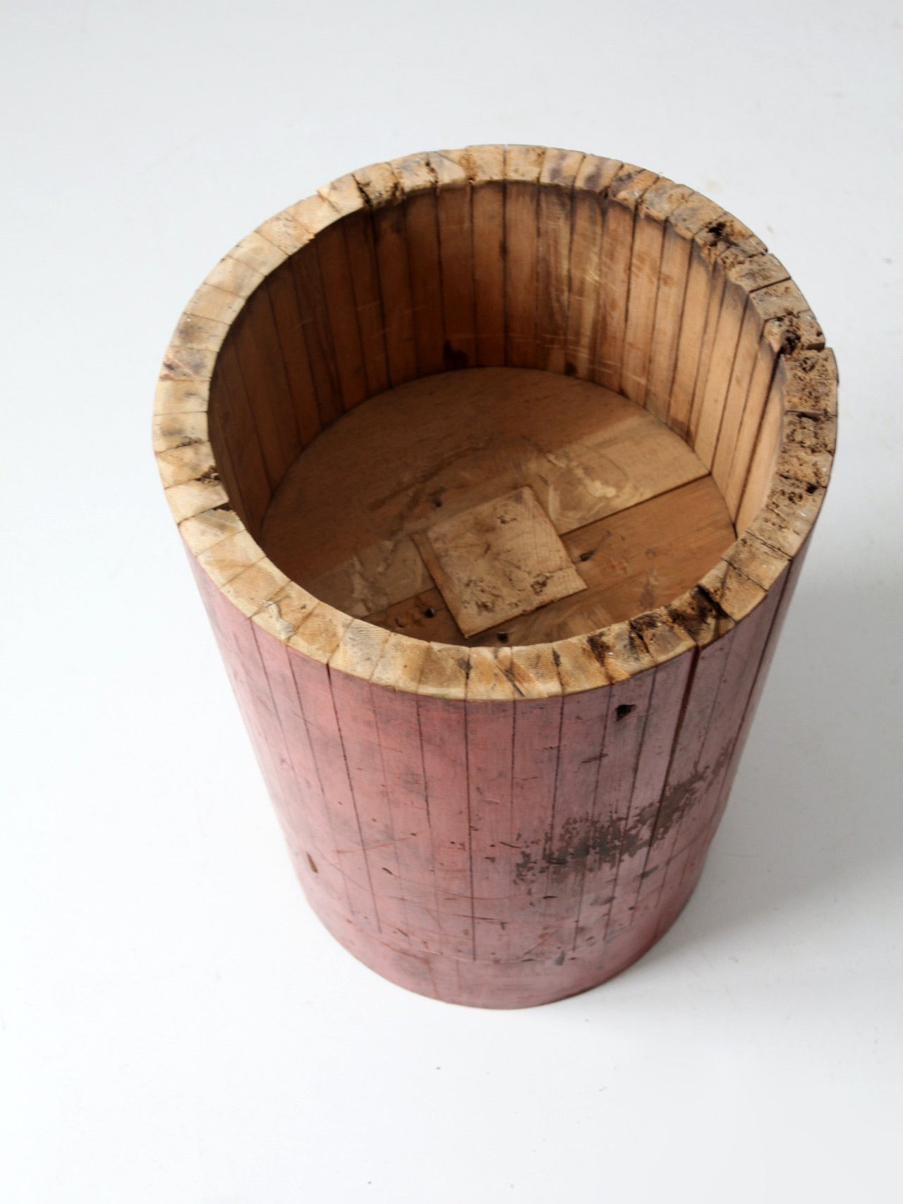 antique wooden foundry pedestal block