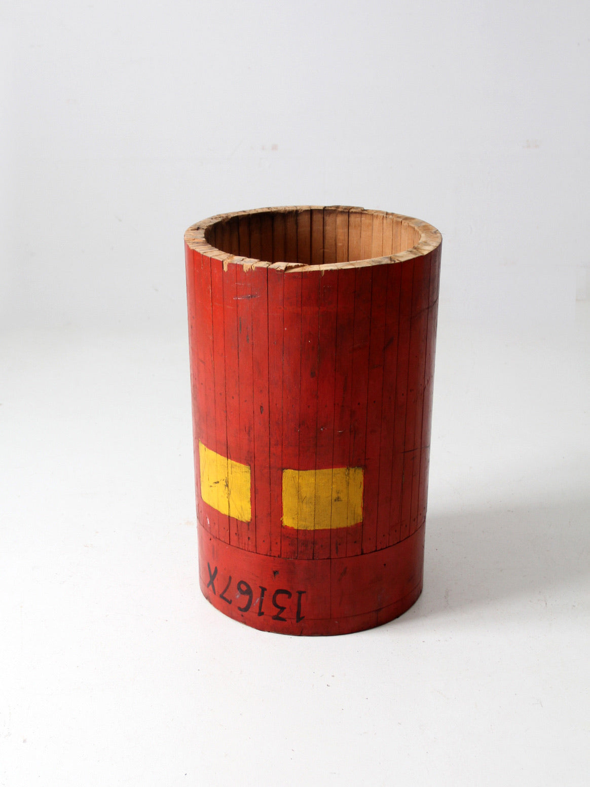 antique wooden foundry pedestal block