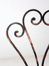 vintage metal garden chairs pair