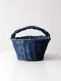 vintage blue harvest basket