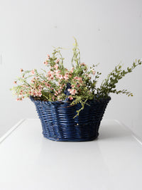 vintage blue harvest basket