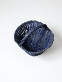 vintage blue harvest basket