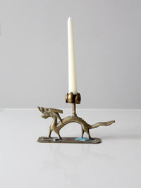 vintage Chinese brass candle holder