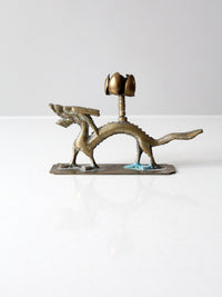 vintage Chinese brass candle holder