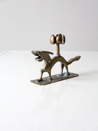 vintage Chinese brass candle holder