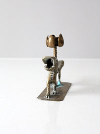 vintage Chinese brass candle holder