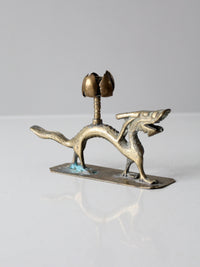 vintage Chinese brass candle holder