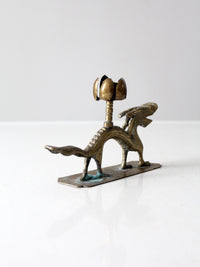 vintage Chinese brass candle holder