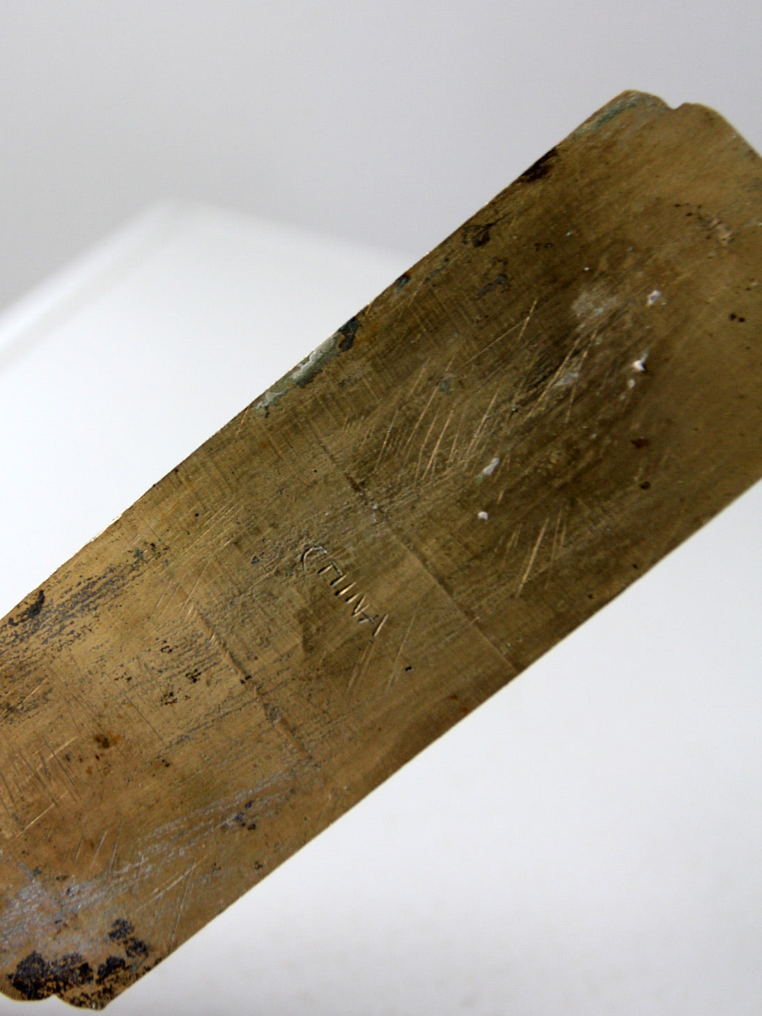 vintage Chinese brass candle holder