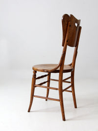 antique bentwood chair with cutout back