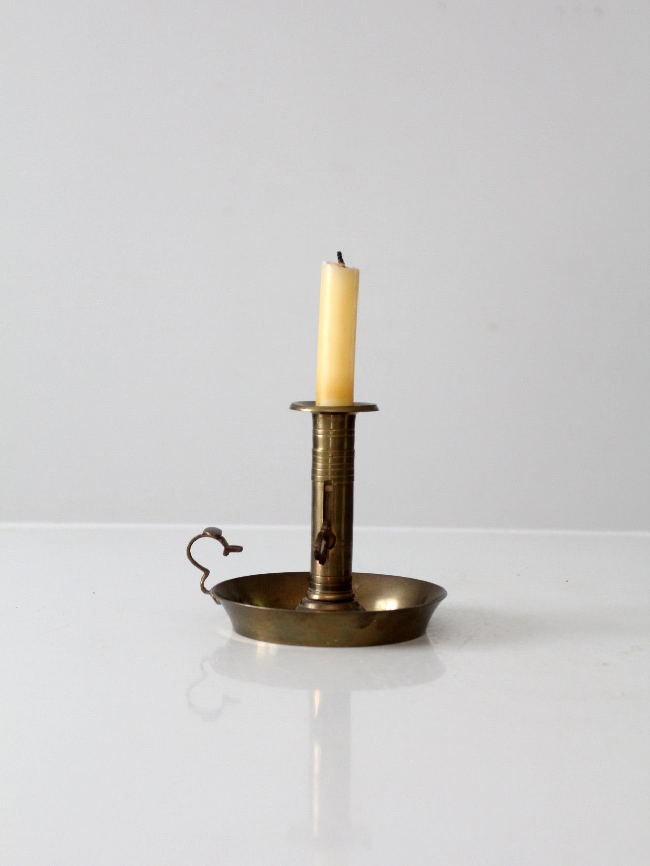 antique brass chamberstick