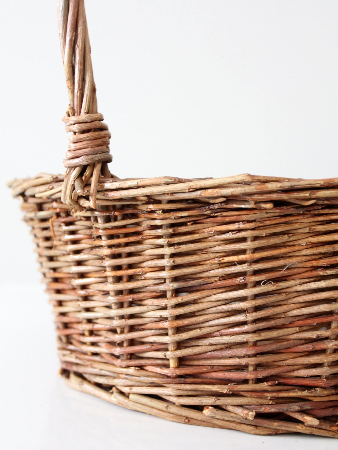 vintage wicker handle basket
