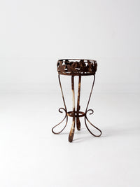 vintage white iron plant stand