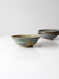 vintage studio pottery bowls set of 4