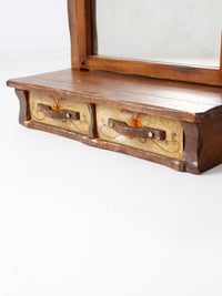 vintage Monterey style dresser top vanity mirror