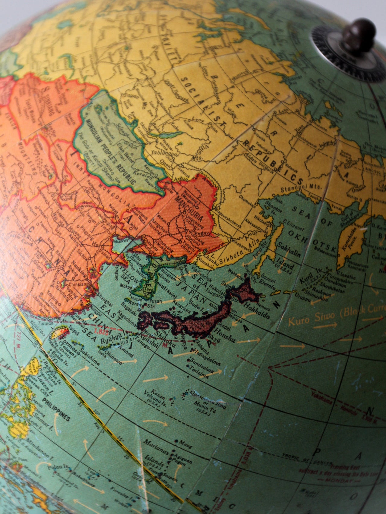 vintage Cram's 10.5 inch terrestrial globe