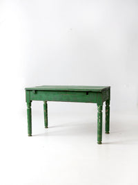 antique painted wood side table