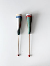 vintage pop up clown cone puppets pair