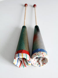 vintage pop up clown cone puppets pair
