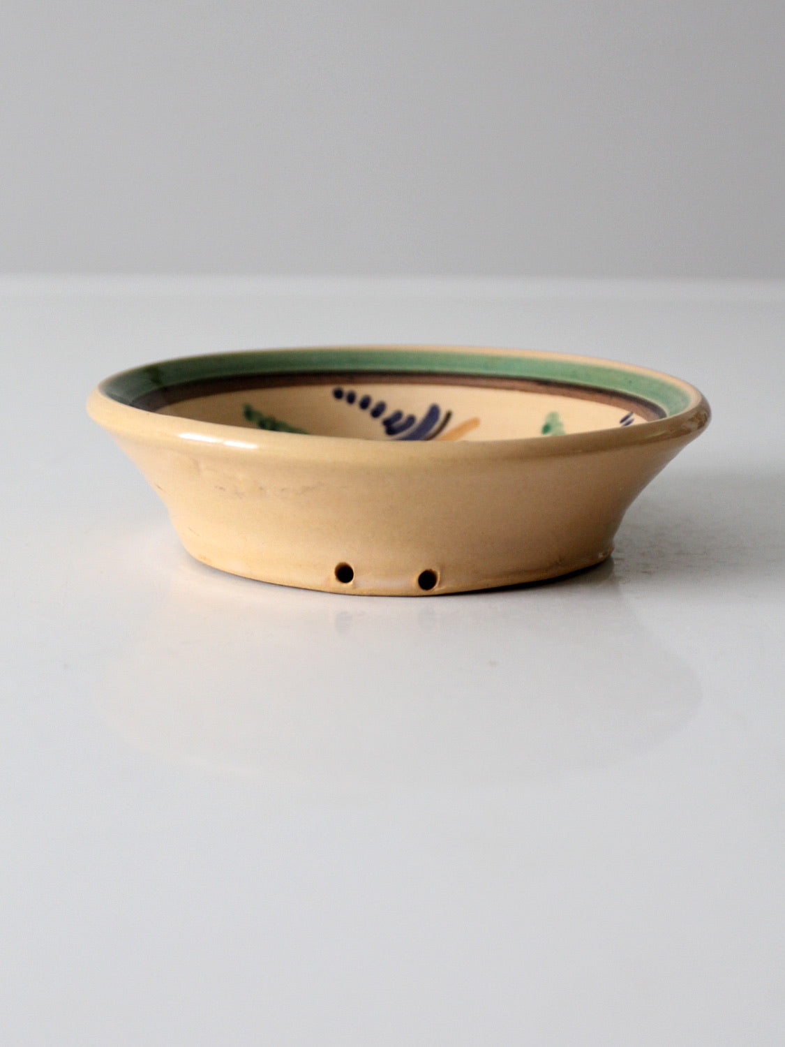 vintage painted pottery bowl