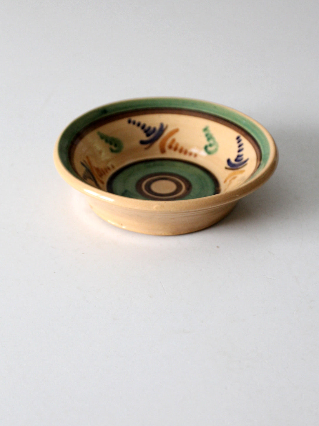 vintage painted pottery bowl