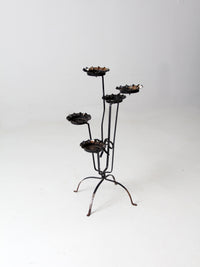 mid-century tiered metal plant stand