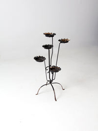 mid-century tiered metal plant stand