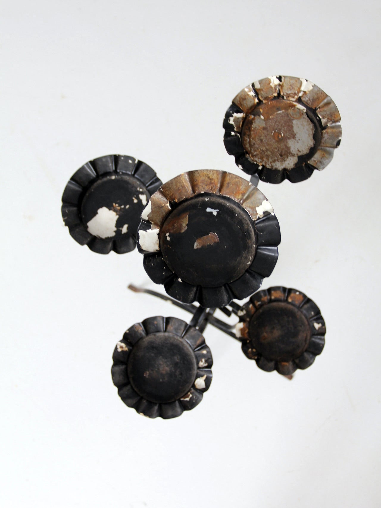 mid-century tiered metal plant stand